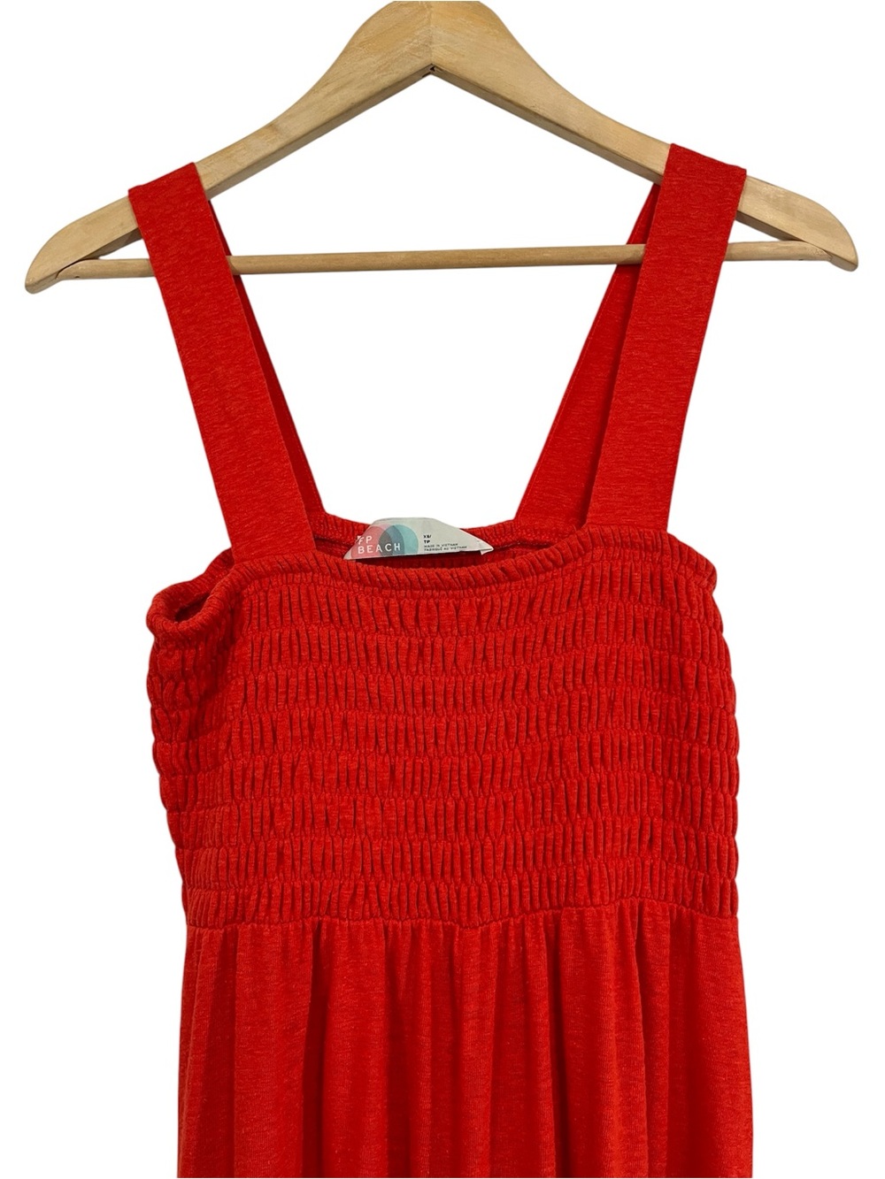 Free People Beach Homecoming Jumper Blue Wide Leg Jumpsuit Red Orange XS - Picture 3 of 6